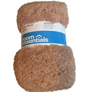Room Essentials Sherpa Body Pillow Cover 20" x 50" Machine Wash NEW